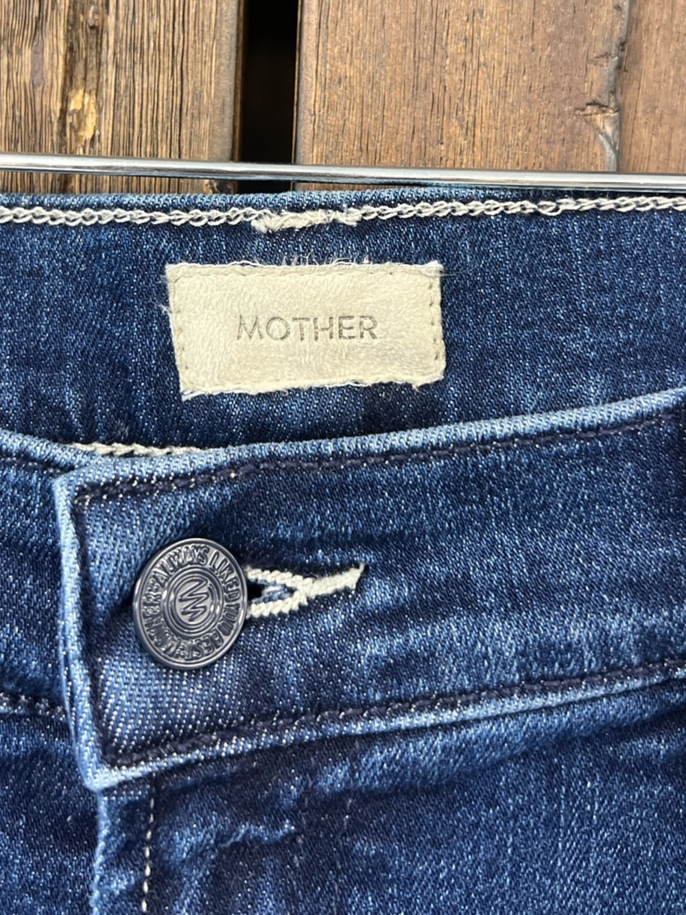 MOTHER The Lil Hustler 70's High Rise Wide Leg Roller Skimp Heirloom Size 34P - Picture 6 of 12